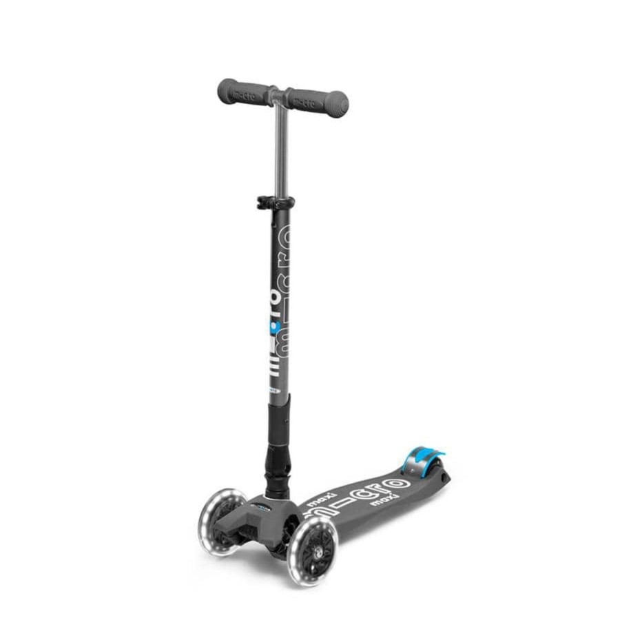 Outdoor Micro Scooter Scooters | Micro Maxi Deluxe Foldable Led - Volcano Grey