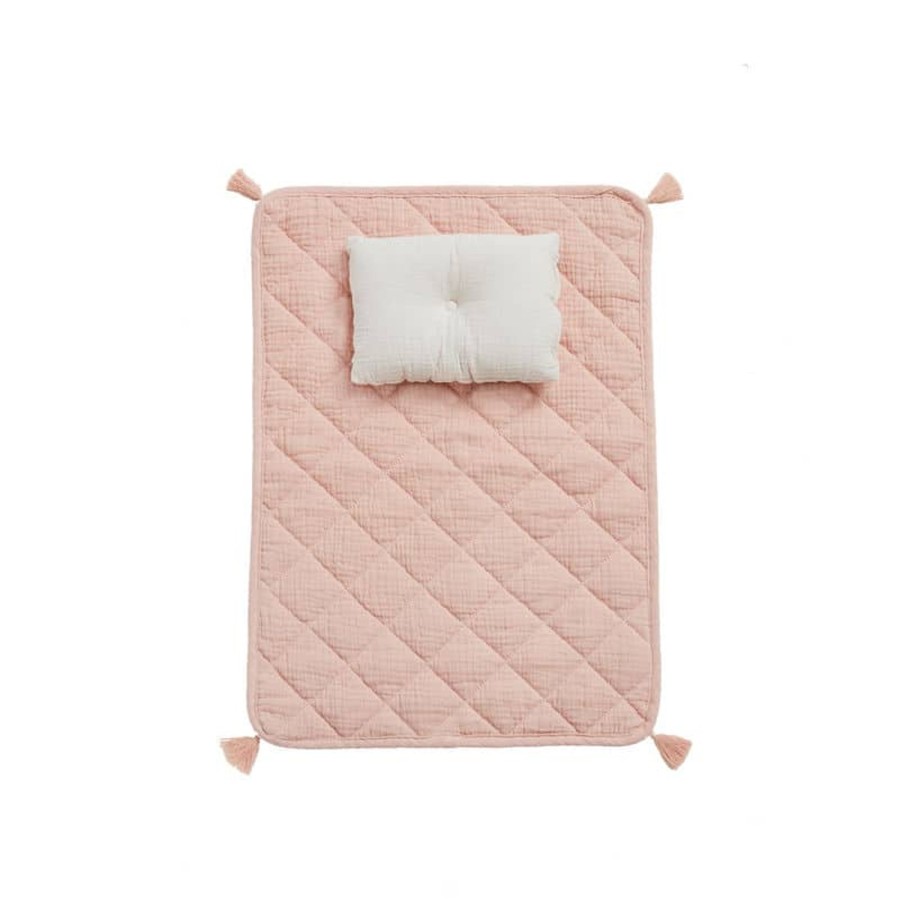 Toys & Play Olli Ella Dolls & Accessories | Organic Cotton Strolley Bedding Set - Rose