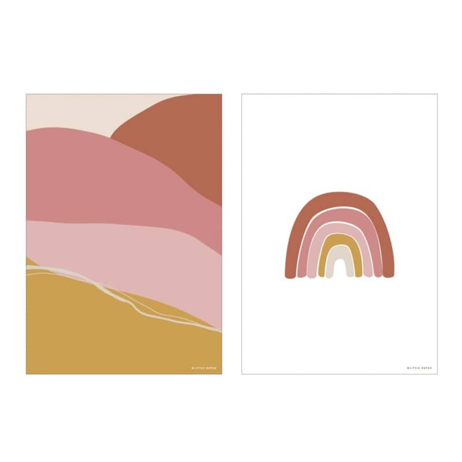 Nursery & Interior Little Dutch Art & Prints | Poster A3 - Horizon - Pink