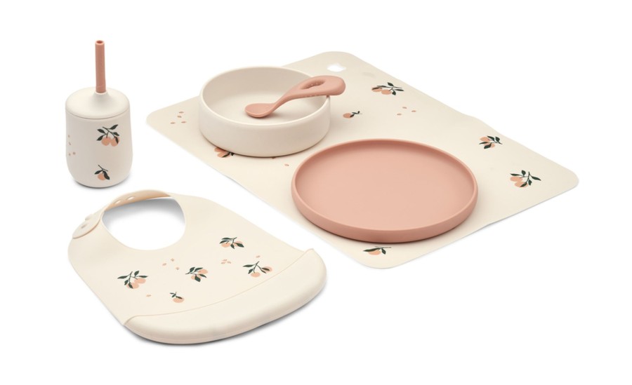 Mealtimes & Care Liewood Dinner Sets | Tine Gift Set - Perach/Sea Shell