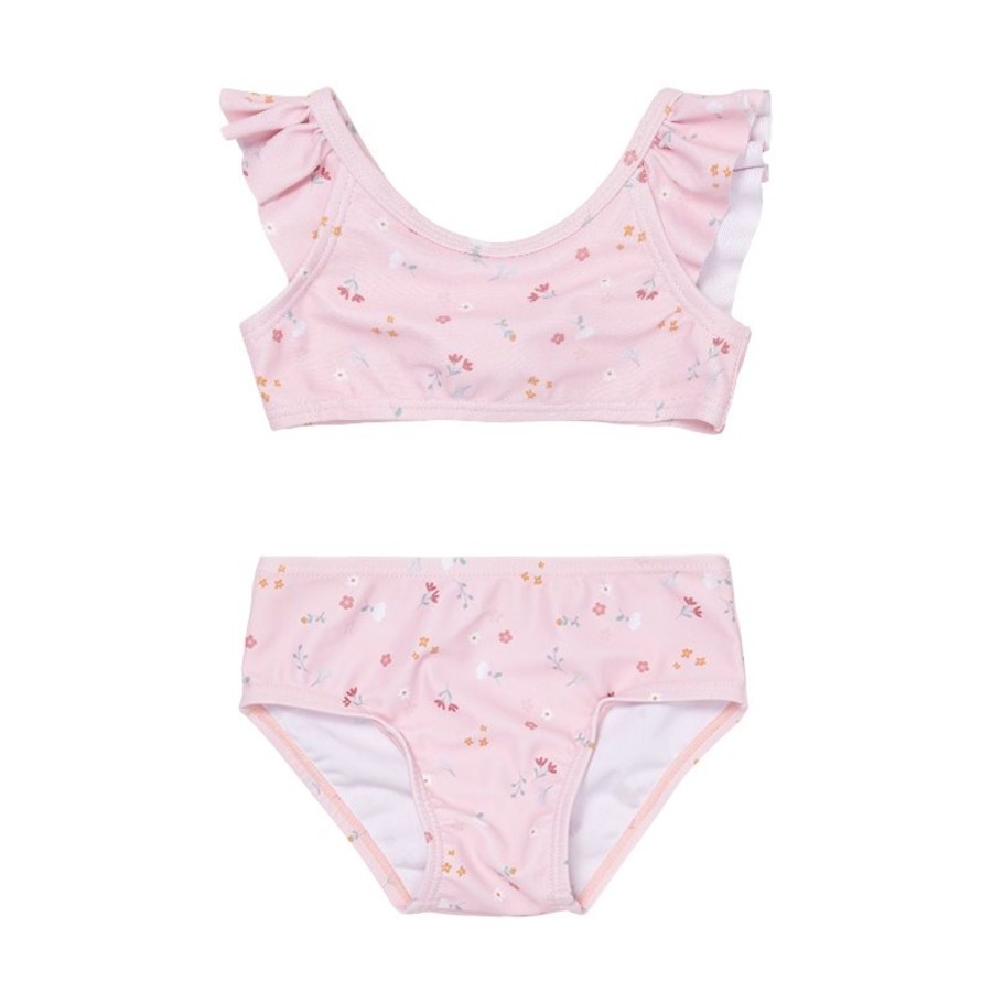 Clothing & Accessories Little Dutch Swimwear | Flounce Bikini Set Little Pink Flowers