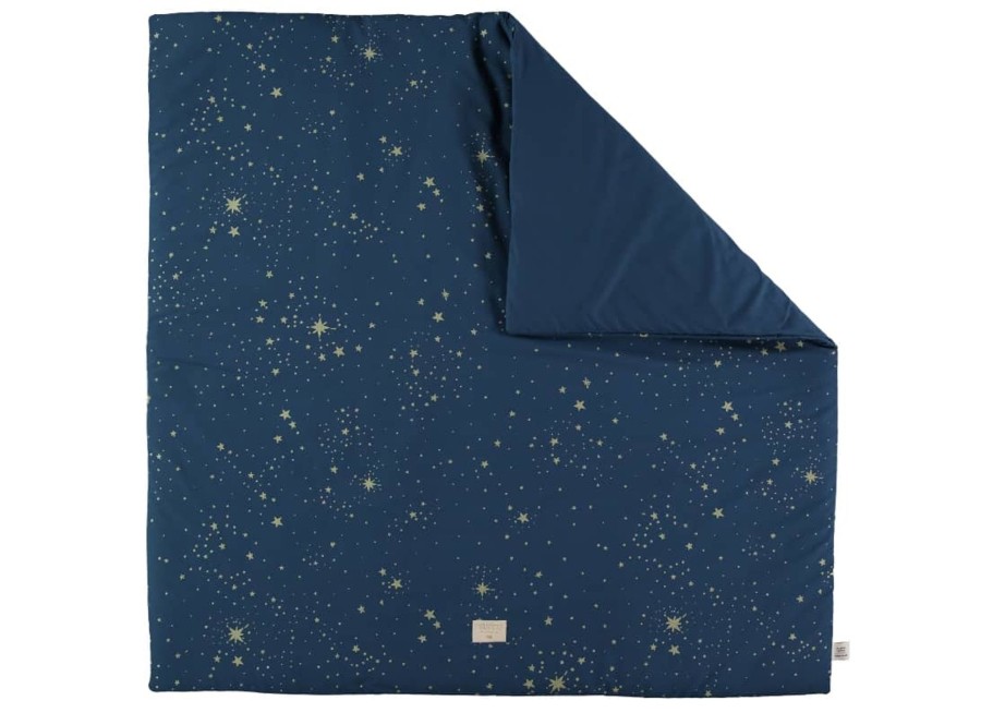 Nursery & Interior Nobodinoz Teepee, Tents & Tunnels | Colorado Play Mat Gold Stella Night Blue