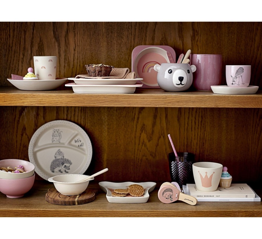 Mealtimes & Care Bloomingville Dinner Sets | Ninni Serving Set, Rose, Bamboo