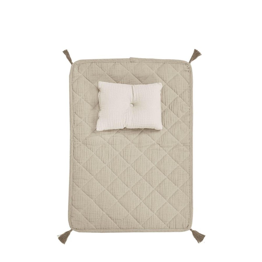 Toys & Play Olli Ella Dolls & Accessories | Organic Cotton Strolley Bedding Set - Seafoam