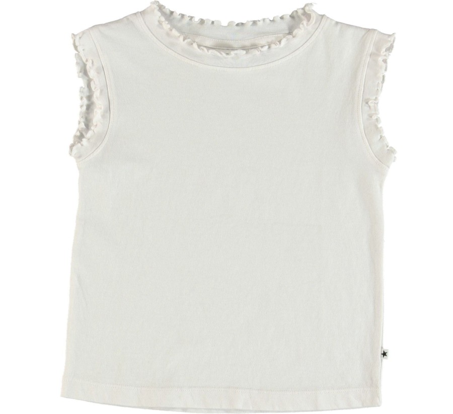 Clothing & Accessories Molo Girl 2-12 Years | Rozlynn White Top