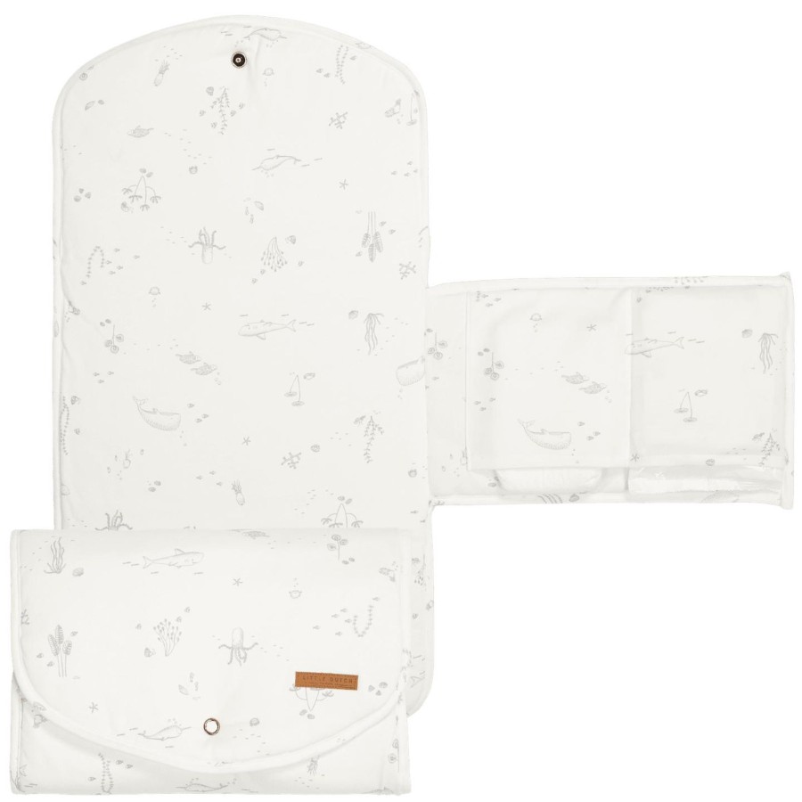 Mealtimes & Care Little Dutch Portable Changing Mats | Changing Pad Comfort Ocean White