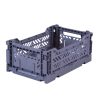 Nursery & Interior Aykasa Crates | Mini Folding Crate - Blue Grey