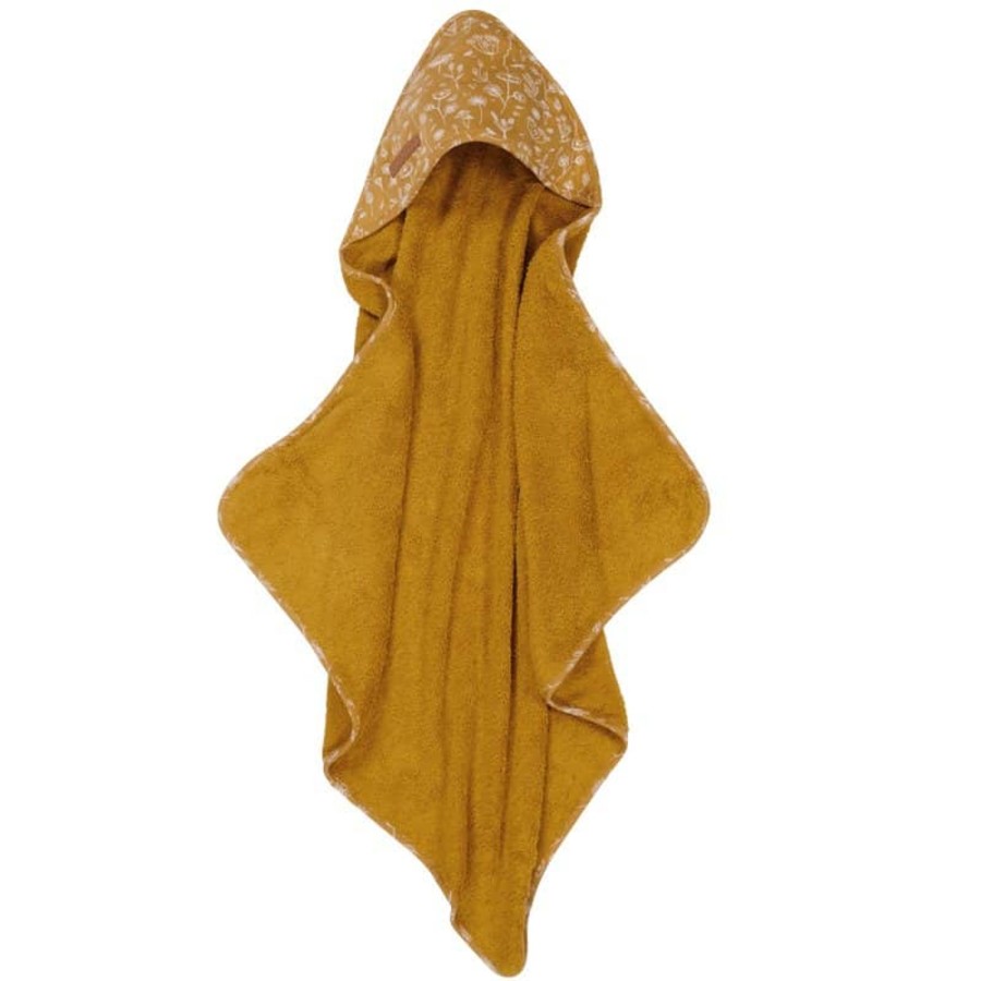 Mealtimes & Care Little Dutch Hooded Towels | Hooded Towel Wild Flowers Ochre