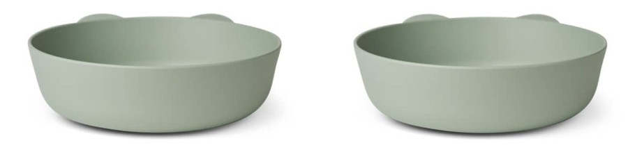 Mealtimes & Care Liewood Dinner Sets | Solina Bowl - 2 Pack Rabbit Dusty Mint