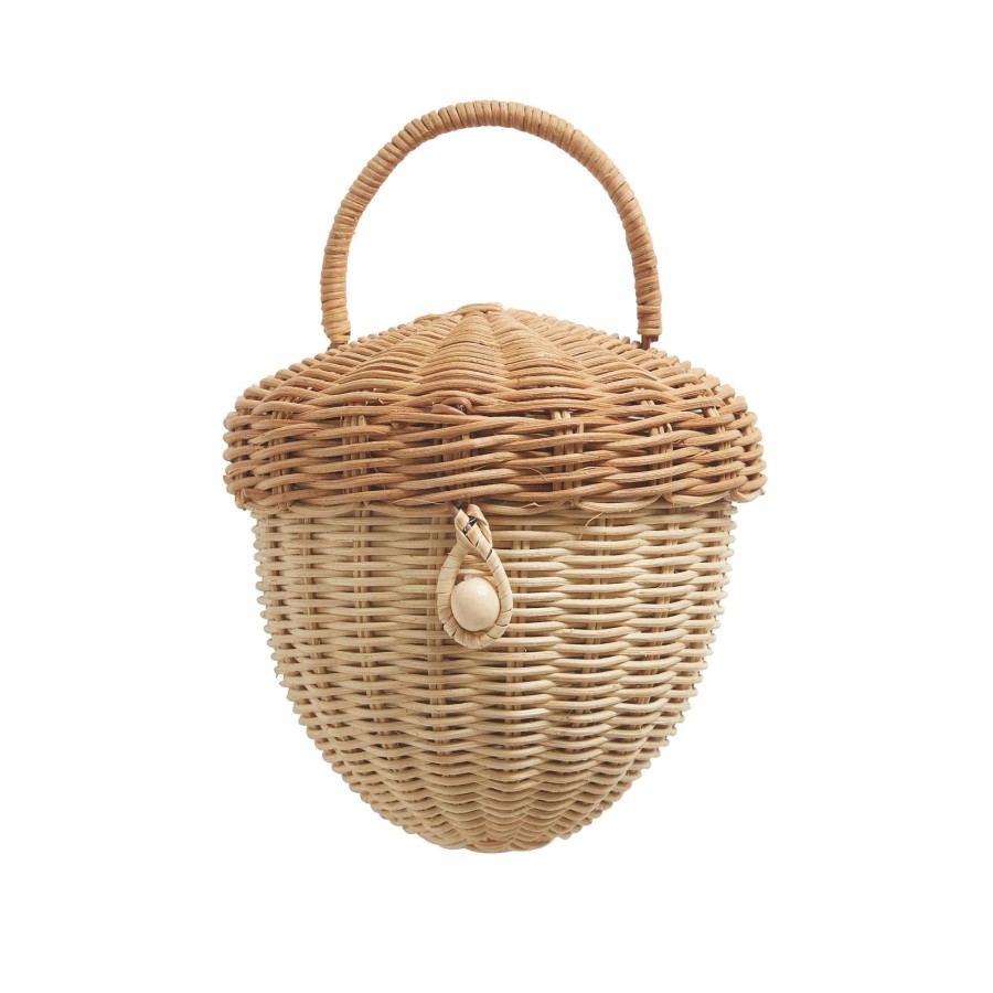 Outdoor Olli Ella Picnic Tupperware & Blankets | Rattan Acorn Bag