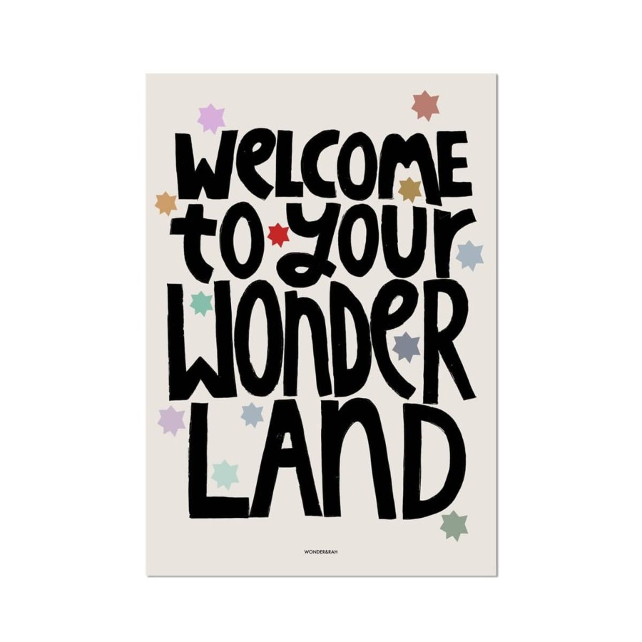 Nursery & Interior Wonder & Rah Art & Prints | Wonderland Children'S Print - A3