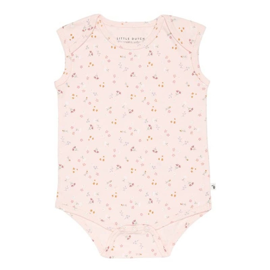 Clothing & Accessories Little Dutch Baby 0-2 Years | Bodysuit Sleeveless Little Pink Flowers