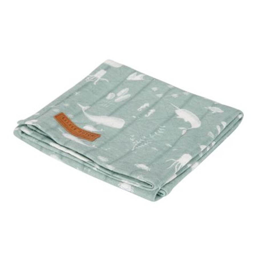 Nursery & Interior Little Dutch Muslins & Swaddles | Swaddle 120 X 120 Ocean Mint