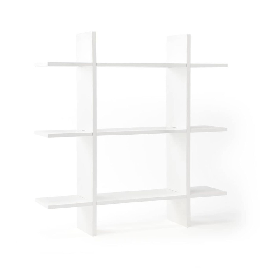 Nursery & Interior Kids Concept Shelves & Book Storage | Wall Shelf 3 Level White Star