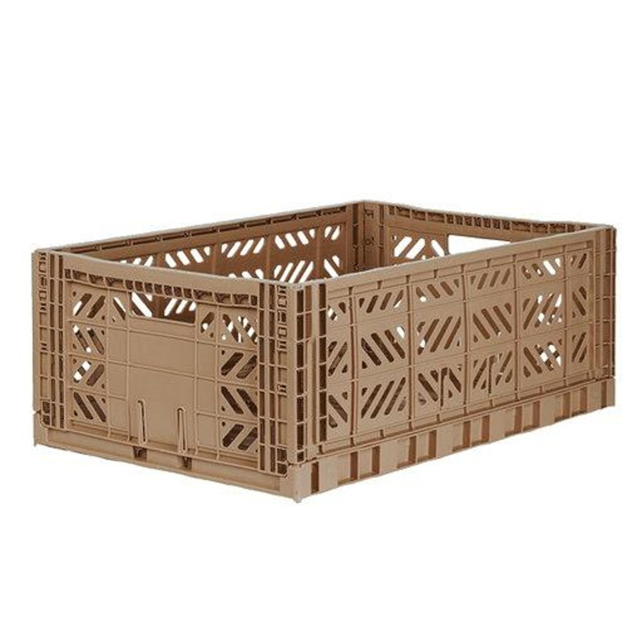 Nursery & Interior Aykasa Crates | Maxi Folding Crate - Warm Taupe