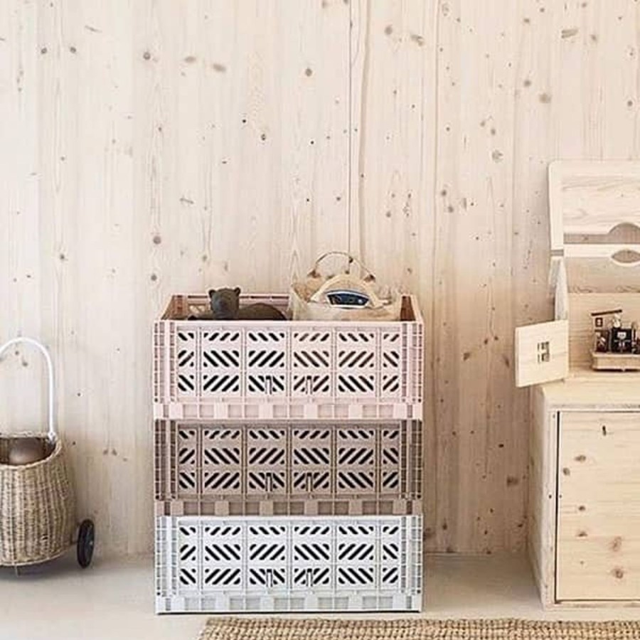 Nursery & Interior Aykasa Crates | Maxi Folding Crate - Warm Taupe