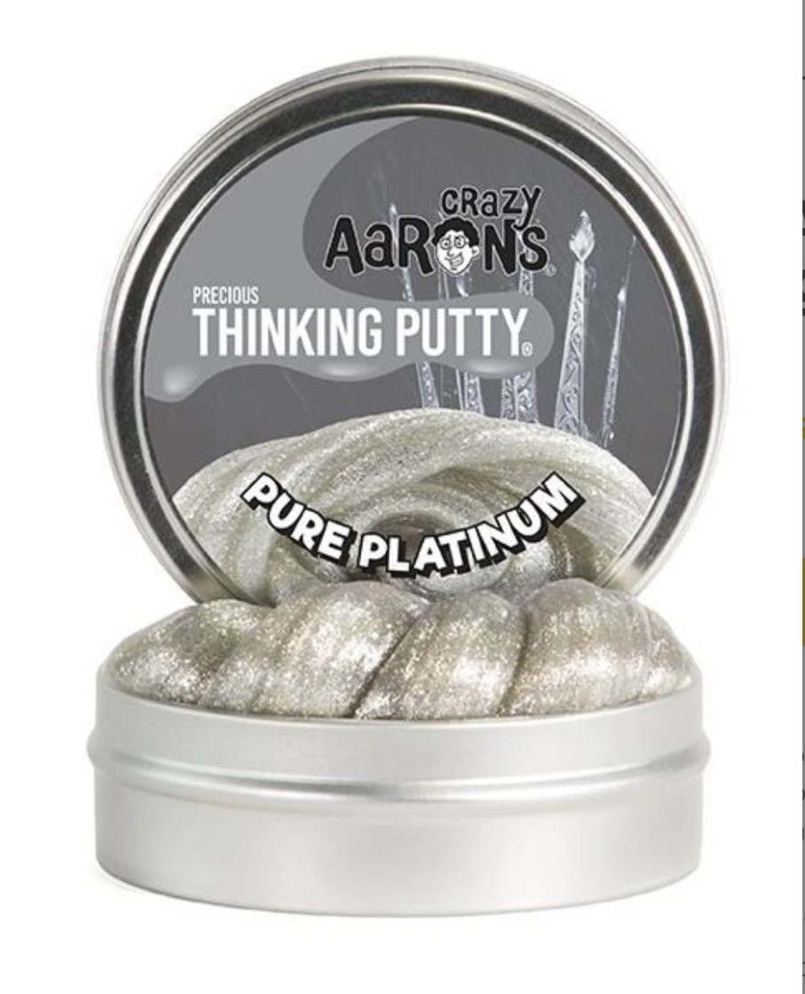 Toys & Play Crazy Aaron Putty & Playdough | Thinking Putty- Pure Platinum 8Cm