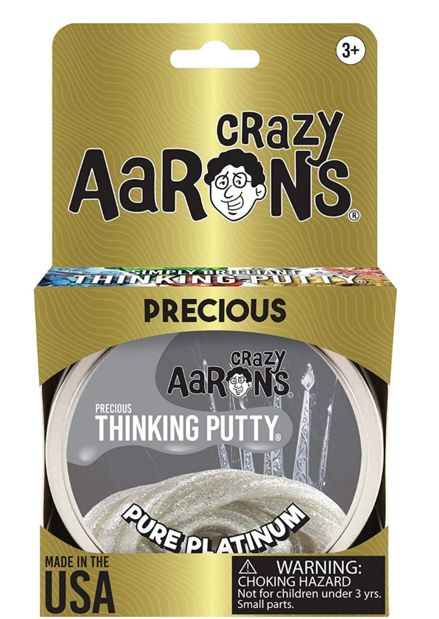 Toys & Play Crazy Aaron Putty & Playdough | Thinking Putty- Pure Platinum 8Cm