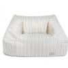 Nursery & Interior Nobodinoz Cushions | Chelsea Armchair Twill Beanbag Blue Thin Stripes Natural