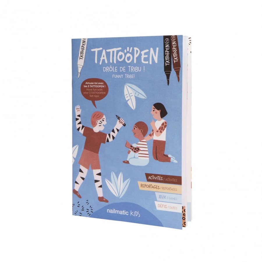 Clothing & Accessories Nailmatic Kids Beauty | Tattoo Pen & Activity Book - Funny Tribe