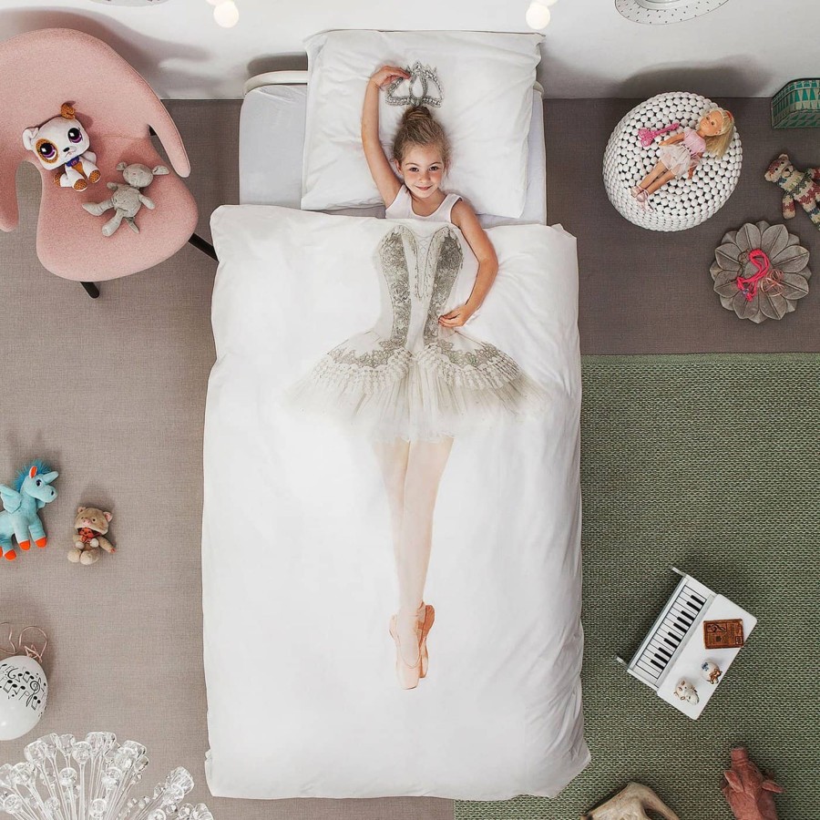 Nursery & Interior Snurk Duvet & Pillowcases | Ballerina Organic Bed Linen Set