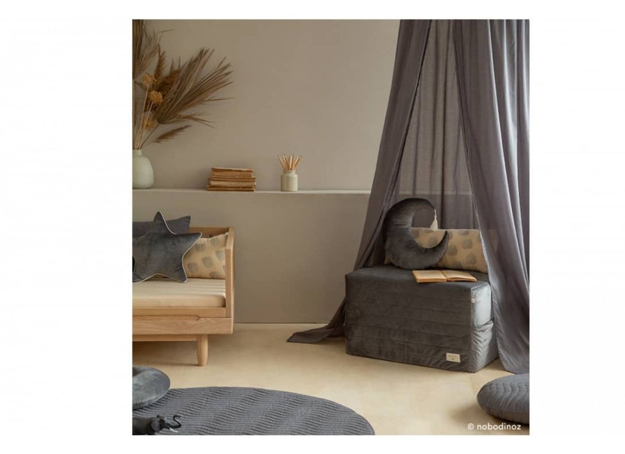 Nursery & Interior Nobodinoz Canopies & Curtains | Vera Canopy Slate Grey