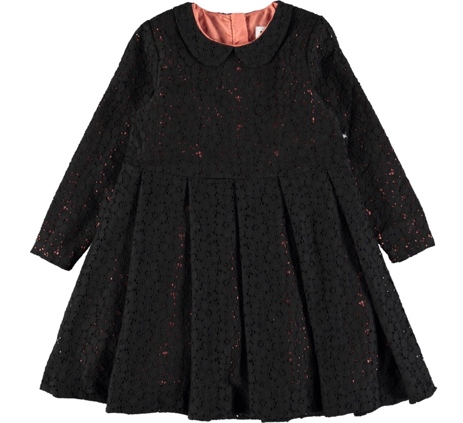 Clothing & Accessories Molo Girl 2-12 Years | Cici Black Lace Dress