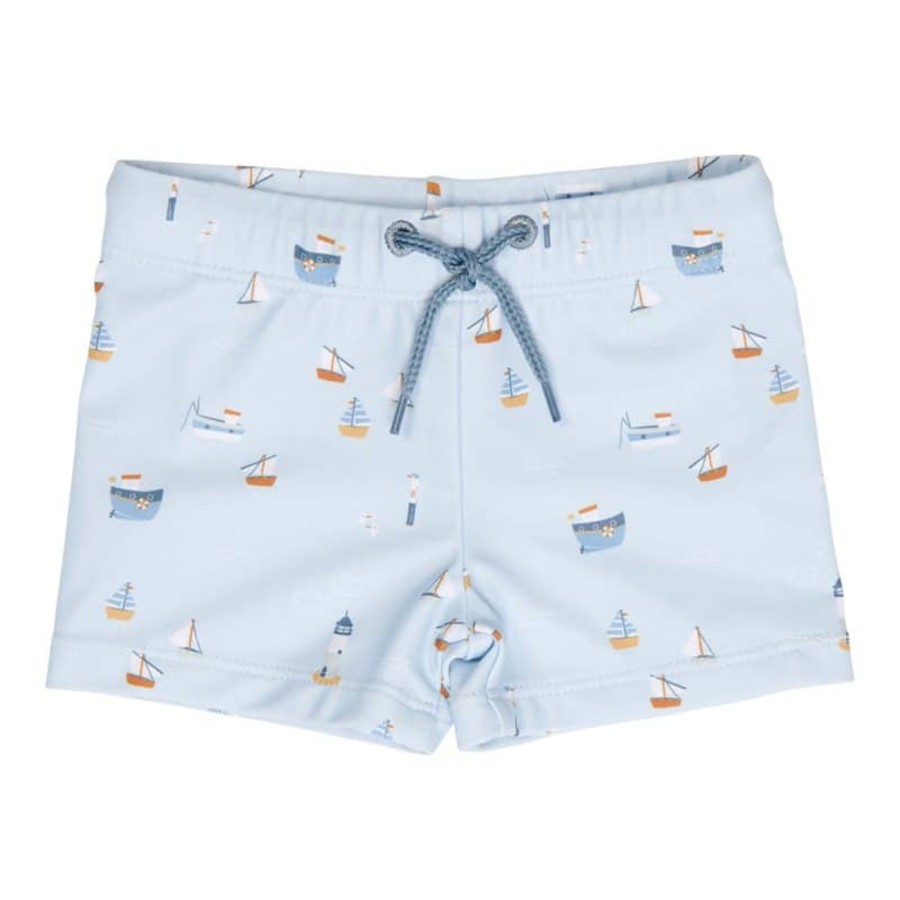 Clothing & Accessories Little Dutch Swimwear | Swim Pant Sailors Bay Blue