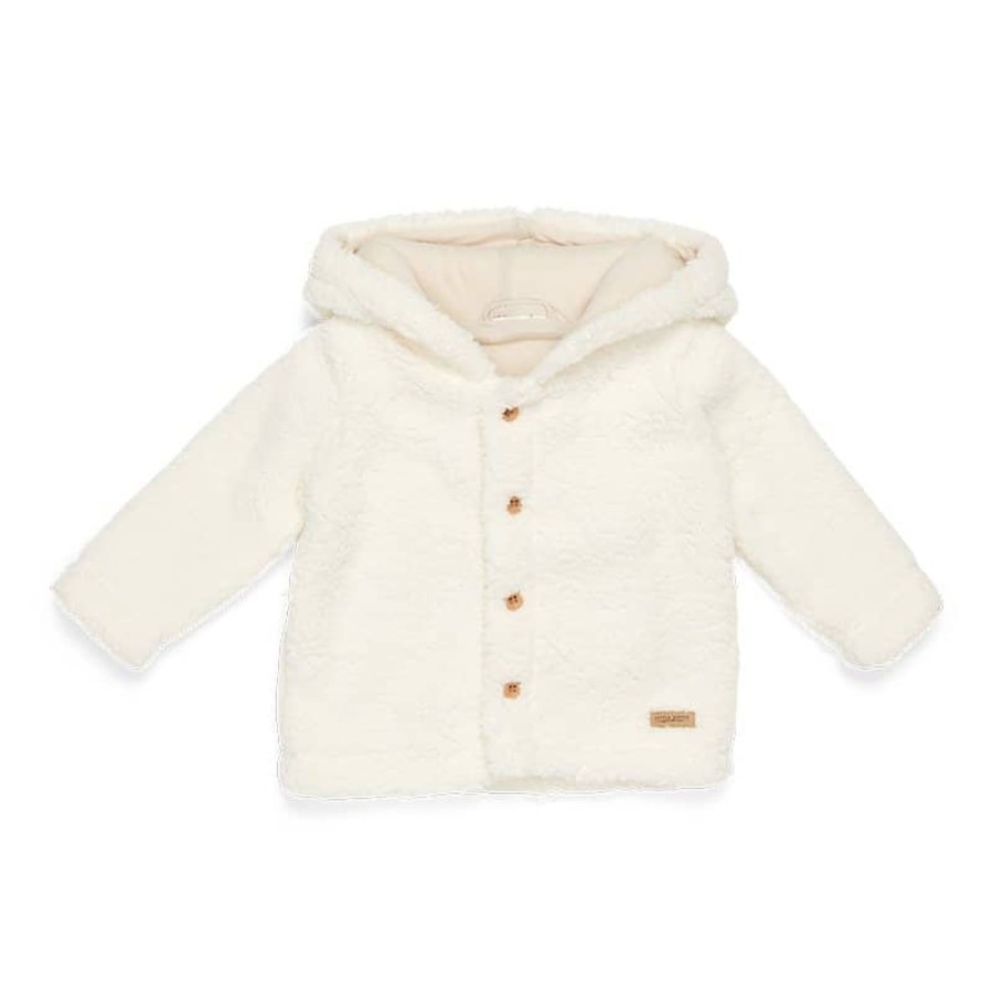 Clothing & Accessories Little Dutch Baby 0-2 Years | Teddy Jacket Little Goose White