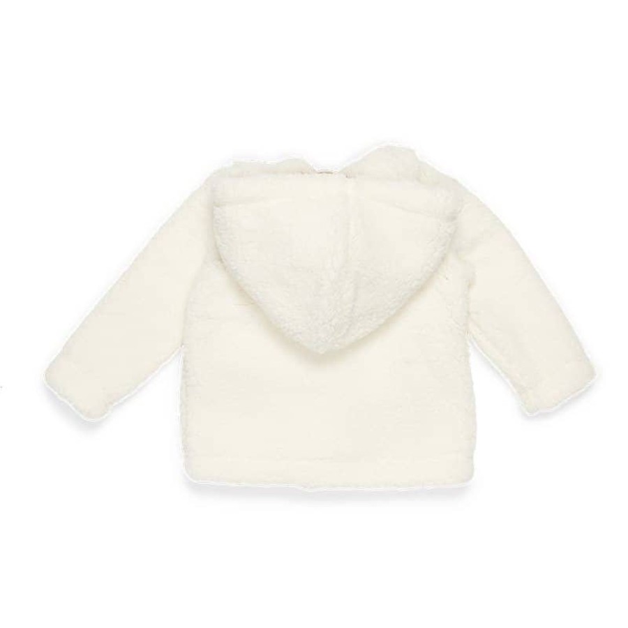 Clothing & Accessories Little Dutch Baby 0-2 Years | Teddy Jacket Little Goose White