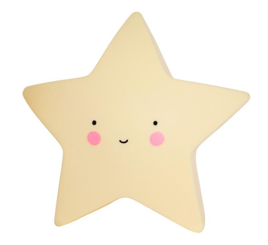 Nursery & Interior A Little Lovely Company Shelf Decor | Star Light - Yellow