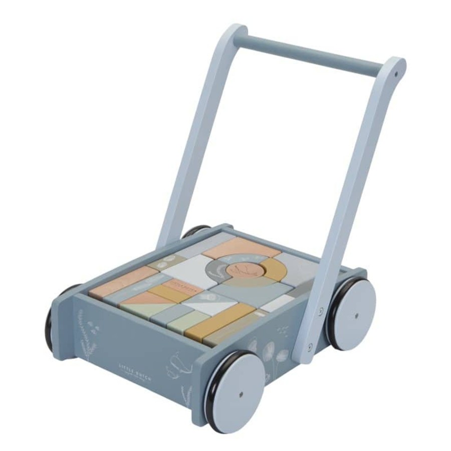 Toys & Play Little Dutch Baby Walkers | Block Trolley Ocean/Walker