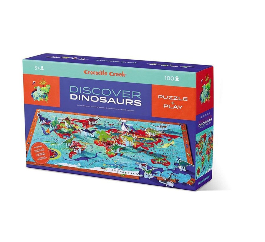 Toys & Play Crocodile Creek Puzzles & Games | Discover Dinosaurs-100 Piece Puzzle