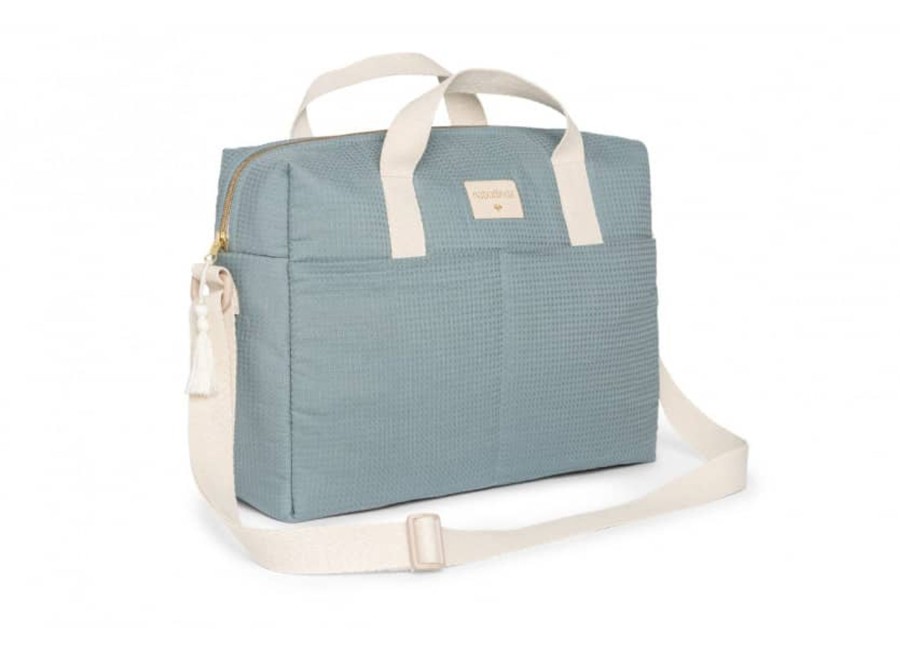 Mealtimes & Care Nobodinoz Changing Bags | Gala Waterproof Changing Bag Stone Blue