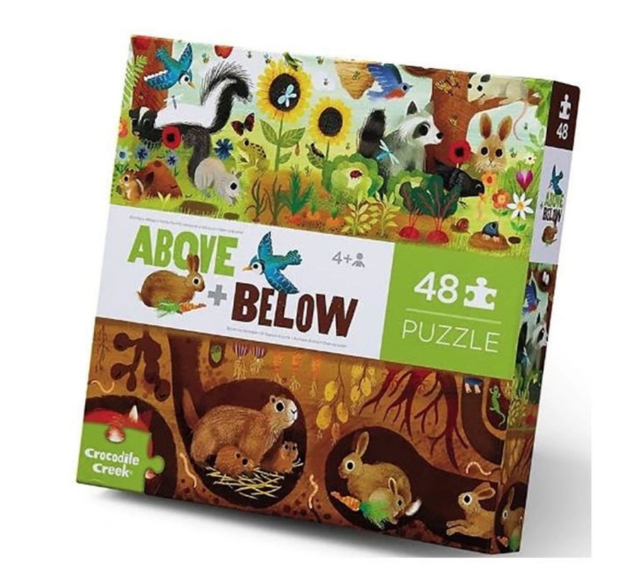 Toys & Play Crocodile Creek Puzzles & Games | Forest Animals - Above & Below!