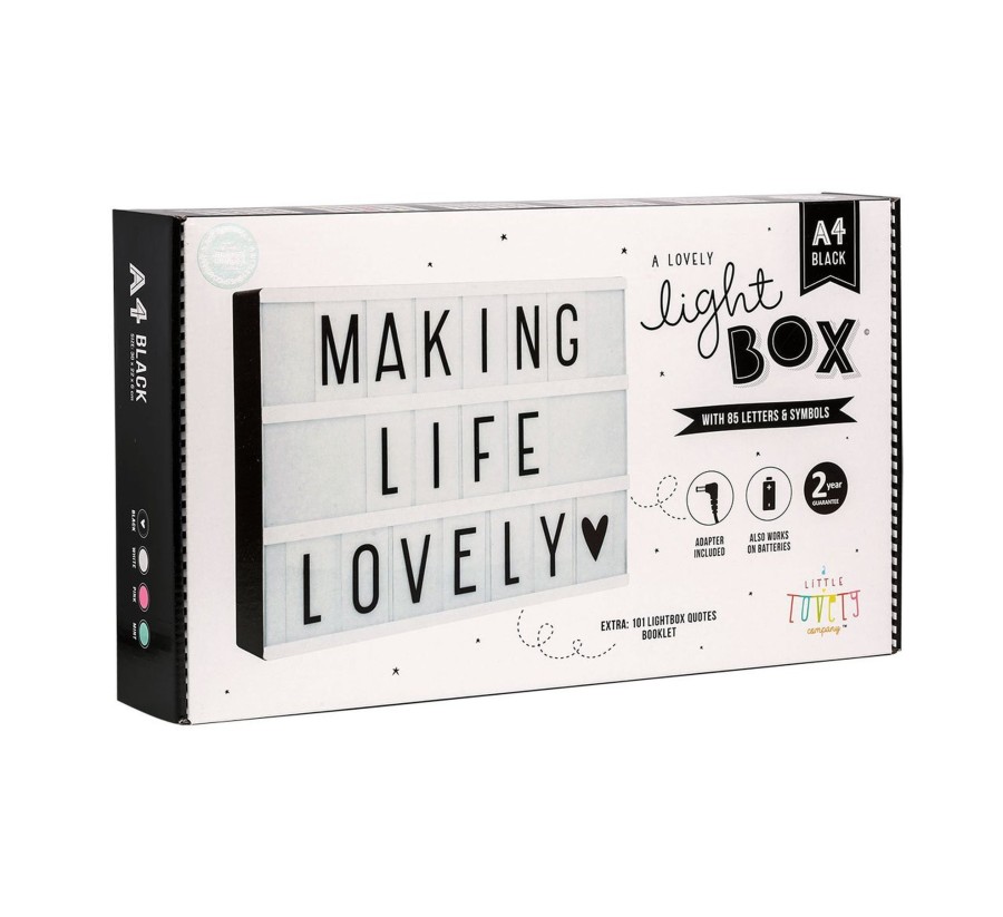 Nursery & Interior A Little Lovely Company Shelf Decor | Lightbox A4 Black