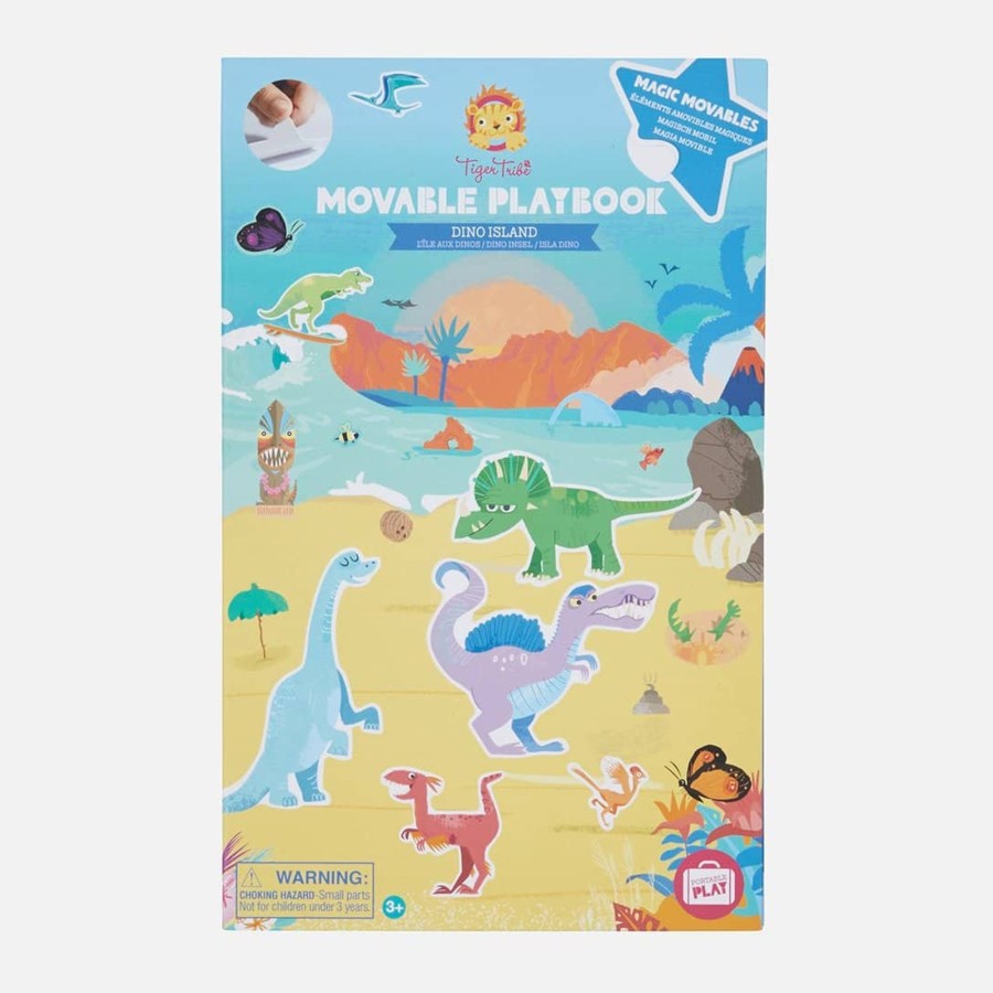 Outdoor Tiger Tribe Kids Accessories & Travel Activities | Movable Playbook - Dino Island