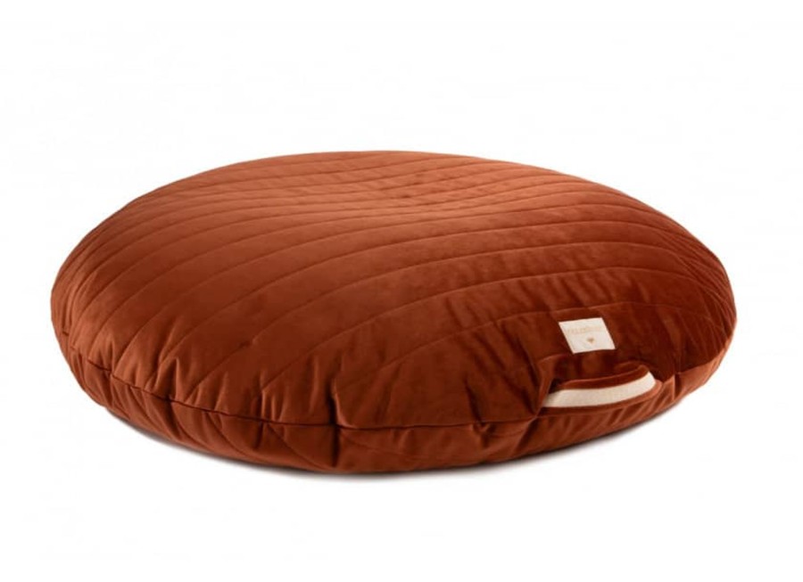 Nursery & Interior Nobodinoz Cushions | Sahara Floor Cushion / Bean Bag Velvet Wild Brown