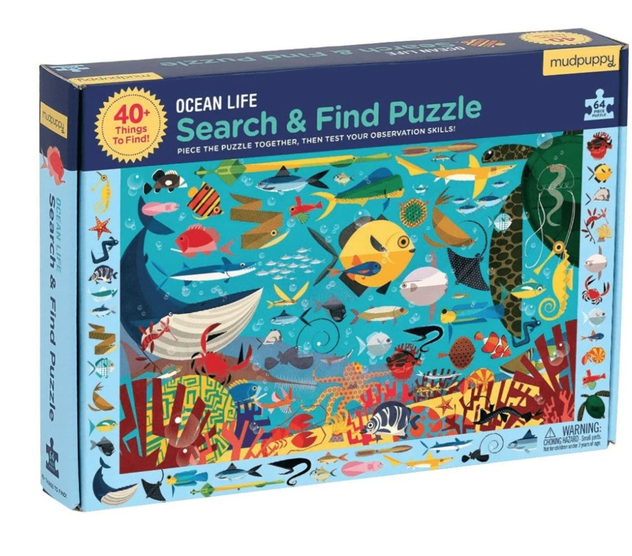 Toys & Play Mudpuppy Puzzles & Games | Ocean Life Search & Find Puzzle