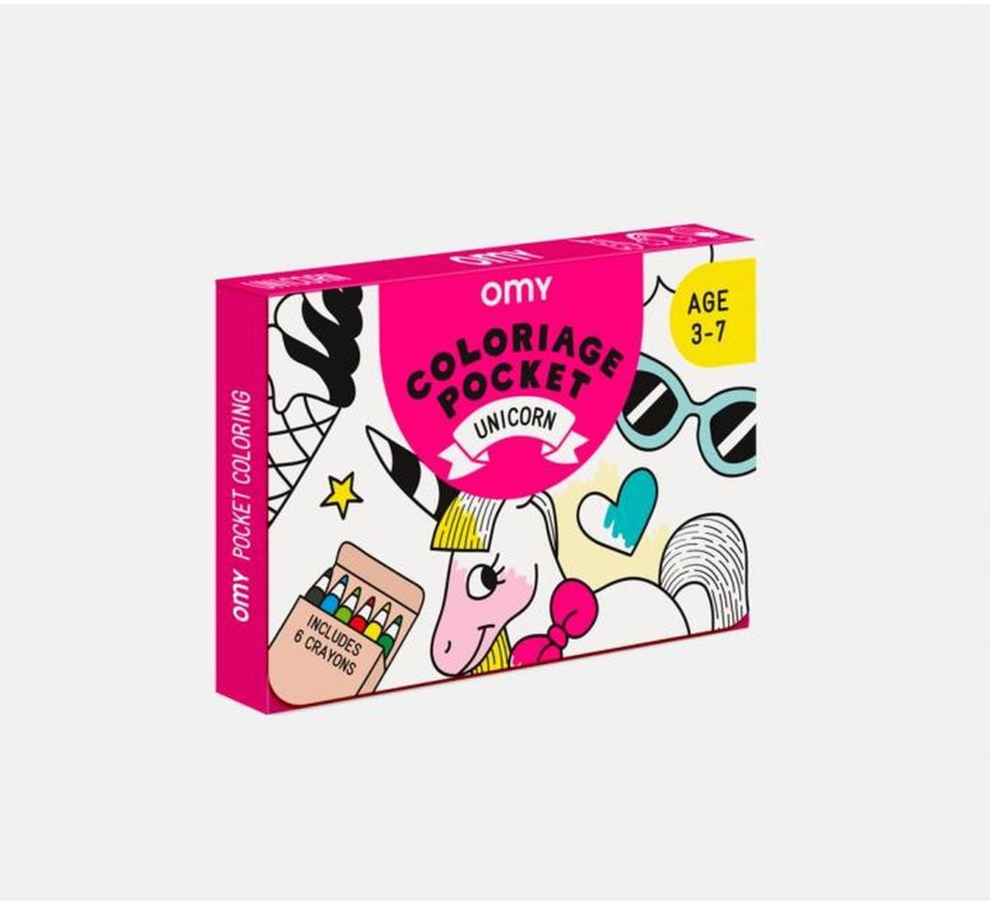 Outdoor OMY Kids Accessories & Travel Activities | Colouring Pocket - Unicorn