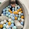 Toys & Play Misioo Ball Pits | Grey Velvet Ball Pit 90X40 | Rainbow Blues