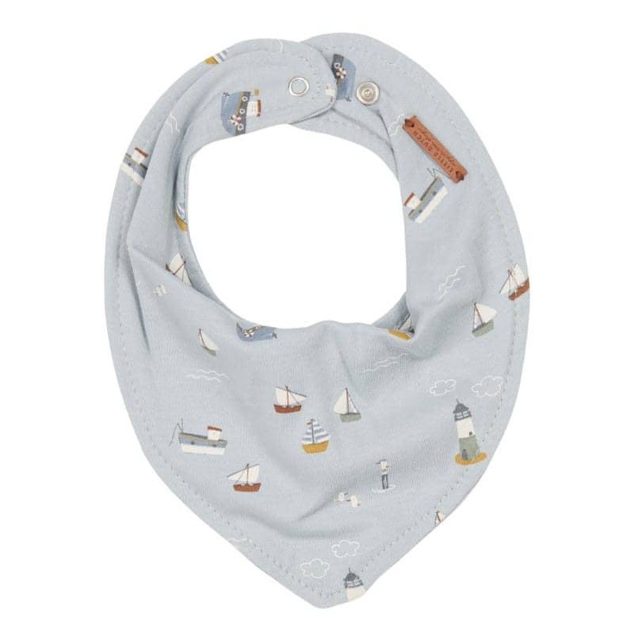 Mealtimes & Care Little Dutch Bibs & Overalls | Bandana Bib Sailors Bay Blue