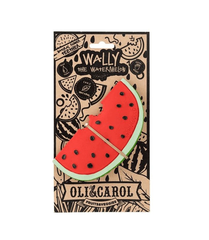 Toys & Play Oli & Carol Rattles & Teethers | Wally The Watermelon Teething Toy