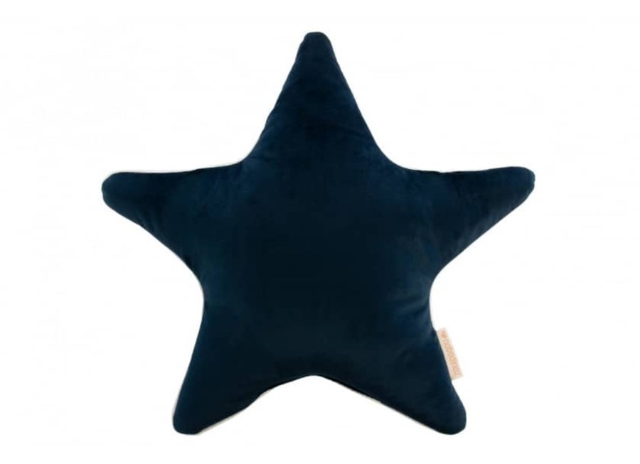 Nursery & Interior Nobodinoz Cushions | Aristote Cushion Velvet Night Blue