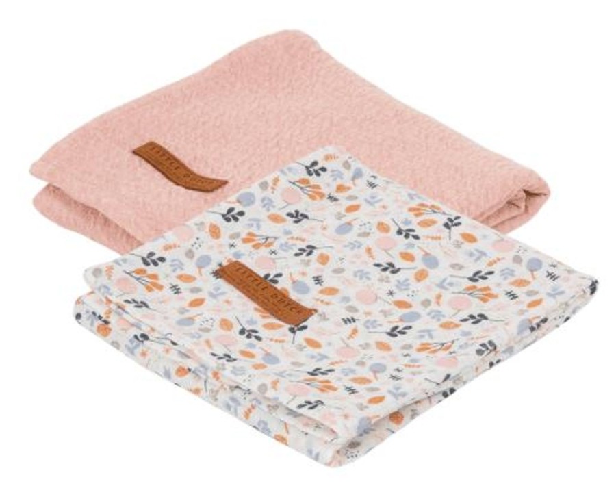 Nursery & Interior Little Dutch Muslins & Swaddles | Muslin Cloths 70 X 70 Pure Pink /Spring Flowers