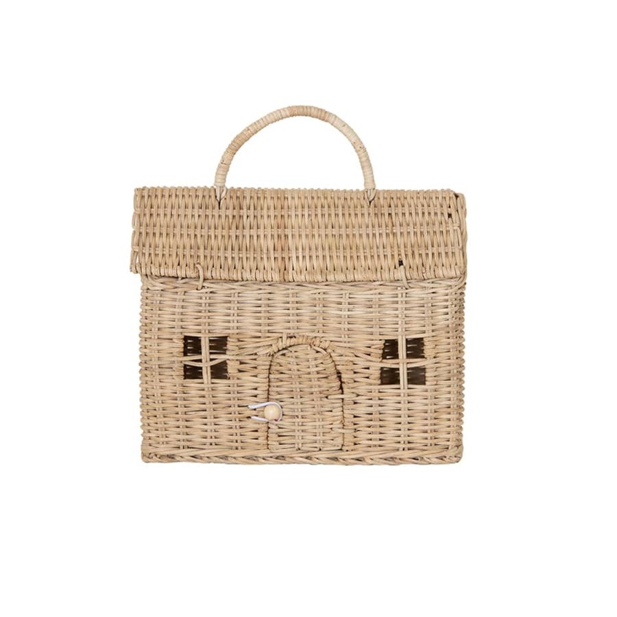 Outdoor Olli Ella Picnic Tupperware & Blankets | Rattan Casa Clutch - Straw