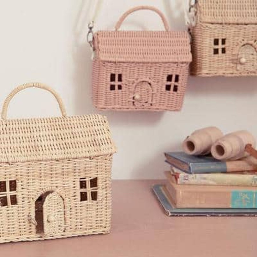 Outdoor Olli Ella Picnic Tupperware & Blankets | Rattan Casa Clutch - Straw