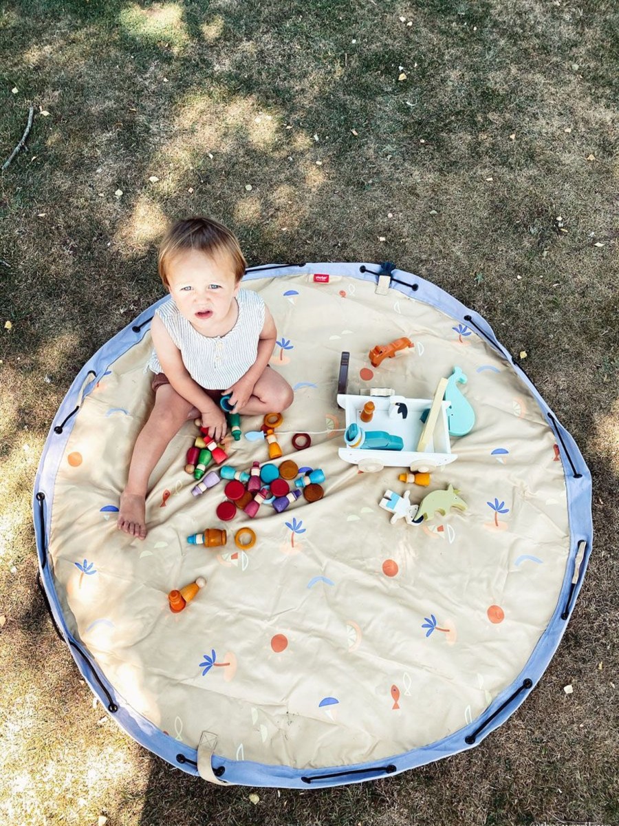 Outdoor Play&Go Buckets & Spades | Outdoor Play Mat - Sea