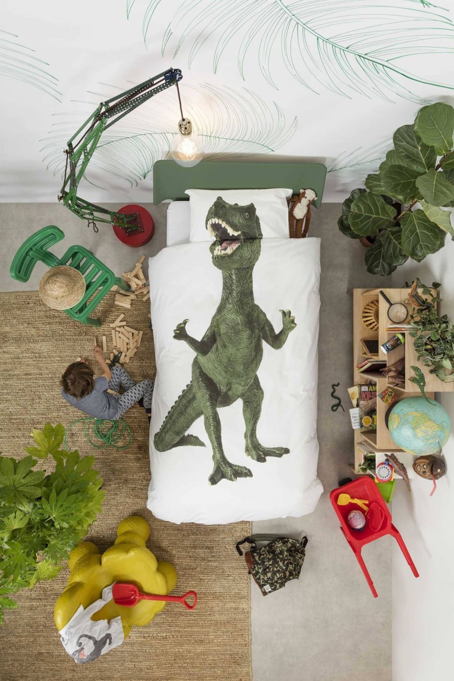 Nursery & Interior Snurk Duvet & Pillowcases | Dinosaur - Organic Bed Linen Set