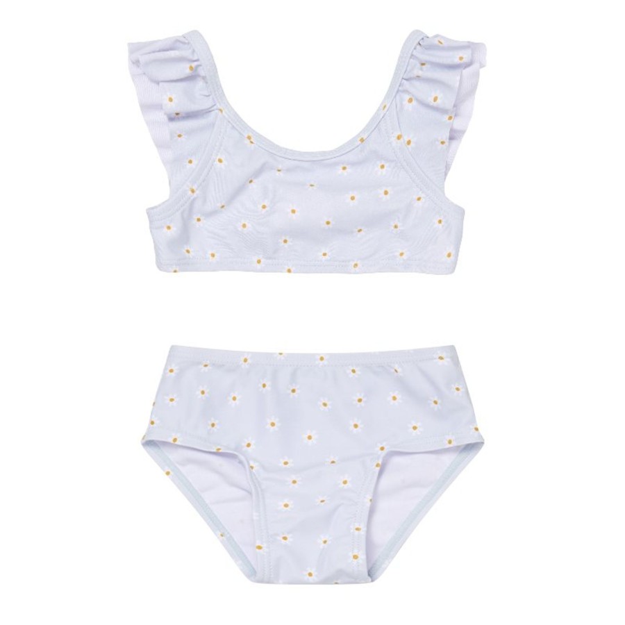 Clothing & Accessories Little Dutch Swimwear | Flounce Bikini Set Daisies Blue